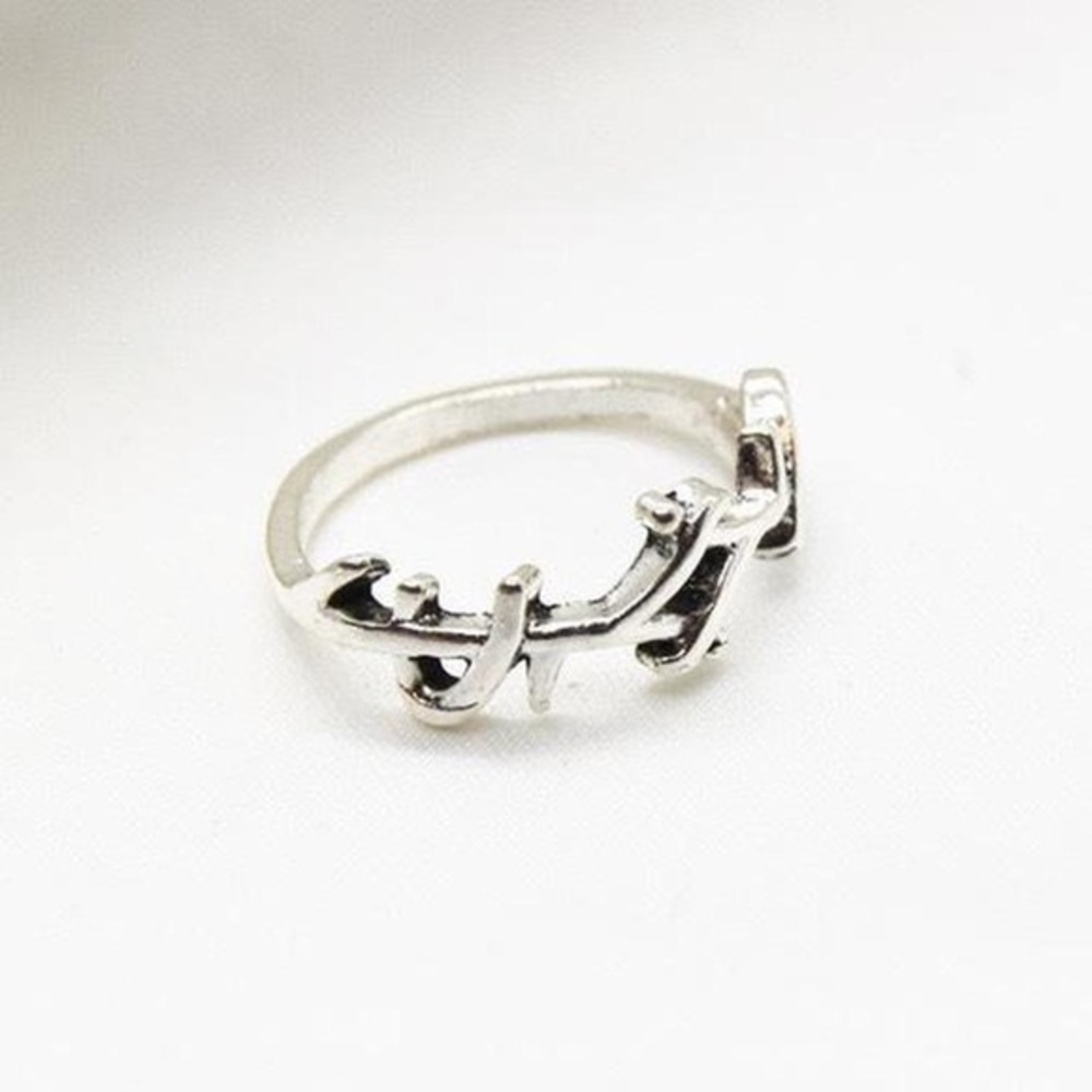 Silver Edgy Stacking Ring